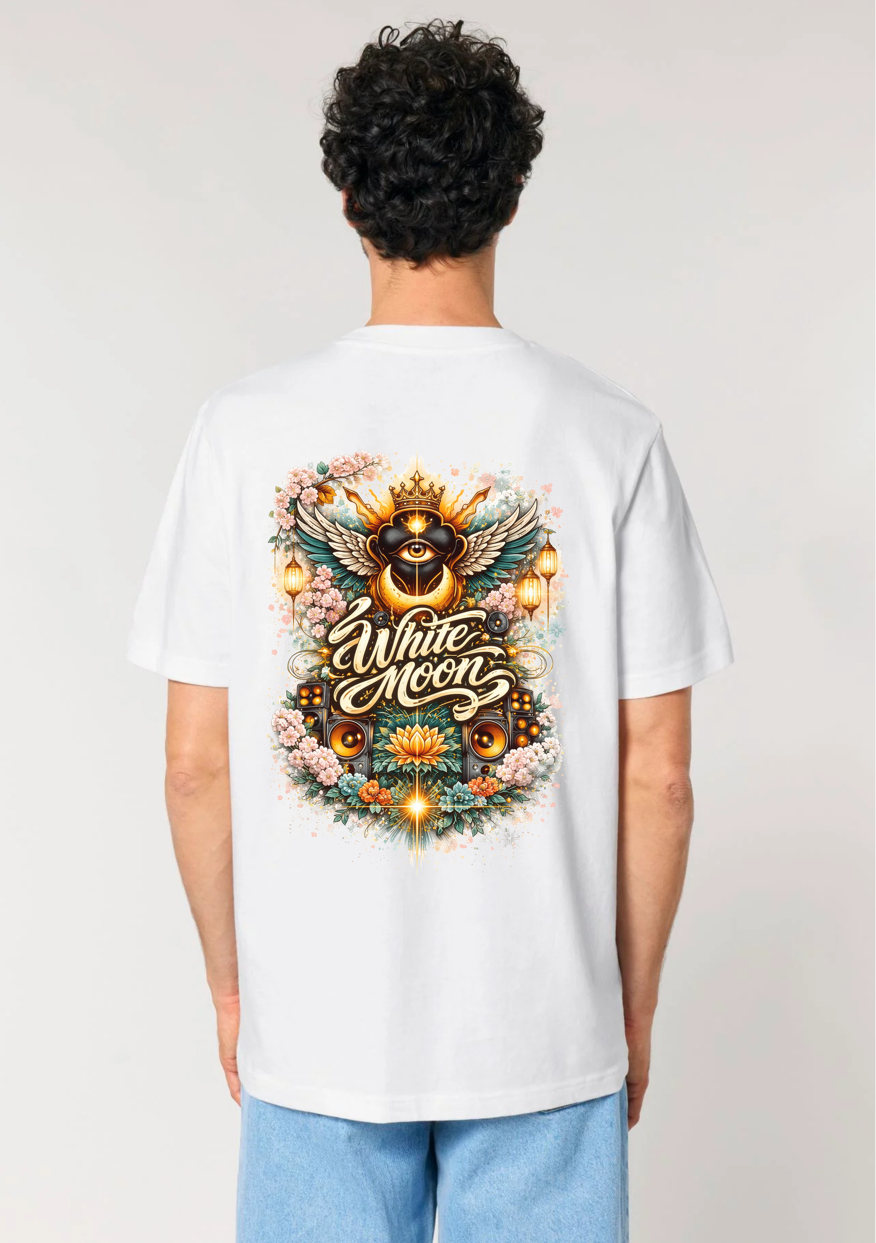 White Moon - "Signature Noir" Logo Tee (White)