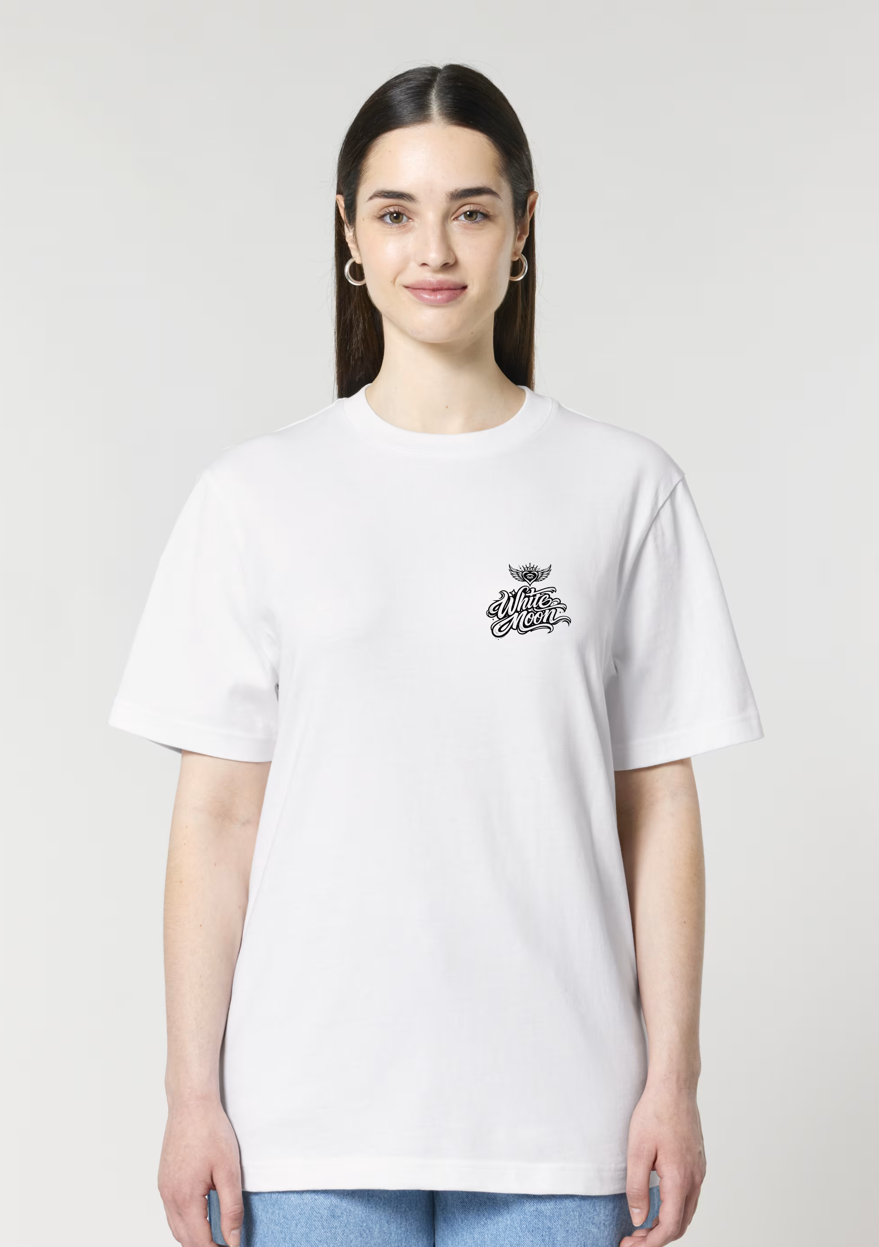 White Moon - "Signature Noir" Logo Tee (White)